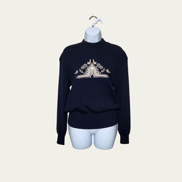 Bogner embroidered wool blend sweater - Picture 3 of 7